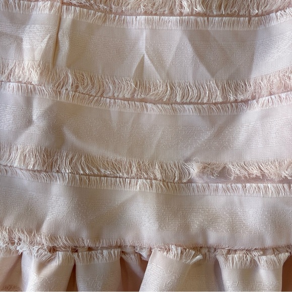 Princess Polly Molina blush petal pink frill hem Ruffle feminine mini dress 6 - Picture 3 of 10